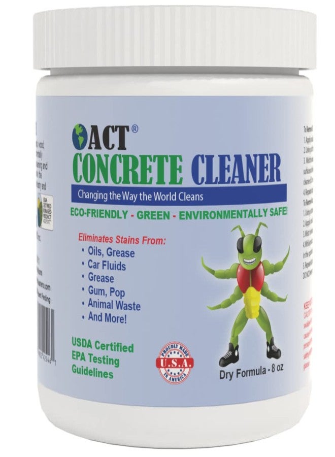 ACT Concrete Cleaner – Eco-Friendly Dry Powder Oil Stain Remover for Driveways, Sidewalks, Garages & Commercial Use | HOA Approved | Bioremediation Formula | Safe around Pets | 8oz - Image 1